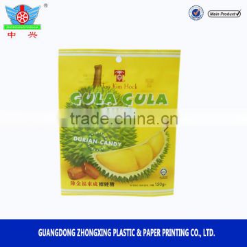 3 side seal packaging food plastic bag for snack