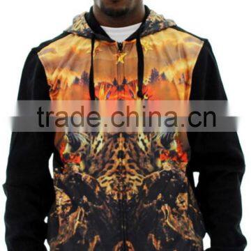 2015 Custom Made Fully Dye Sublimation Adult Men's Fashion Hoodies