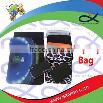 Colorful neoprene laptop bag with flap