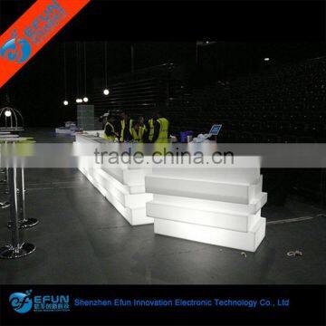 modern rgb color bar/pub counter for sale,plastic portable led long bar table