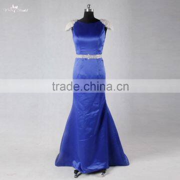 RSE708 Mermaid Prom Dress Bead Embroidered Royal Blue long Evening Dress