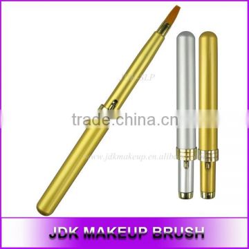 High Quality Retractable Lip Gloss Brush with Gold Handle