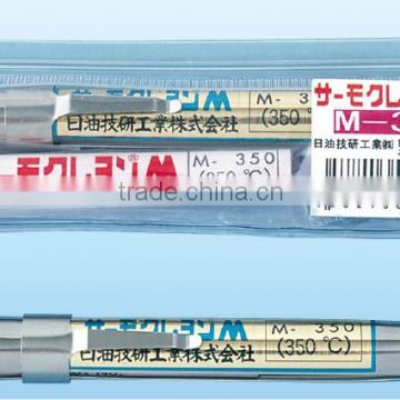 Temperature indicating heat crayons/Heat melt crayon/Temp from 40 to 1070 deg.C