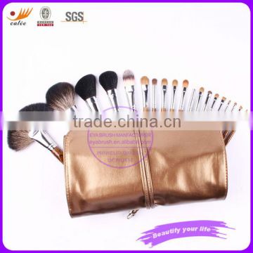 Top quality 19pcs Makeup Brushes with Brass Ferrule