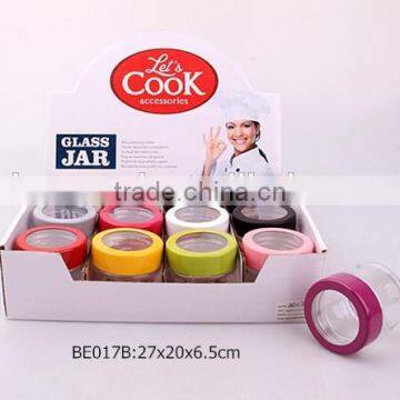 glass transparent jar with display box