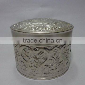 Metal Box with lid embossed design