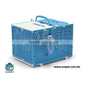 217-2Y Folding pet carrier with open top Rattan Pattern and combination colors