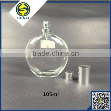 Crimp Pump Fat Round Shape 105ml Glass Perfume Empty Bottles