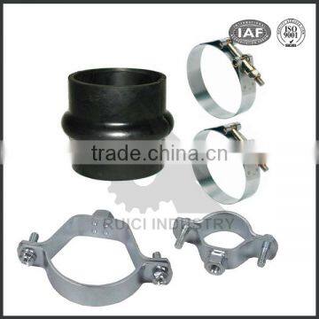 high pressure stainless steel pipe clamps with epdm rubber lining