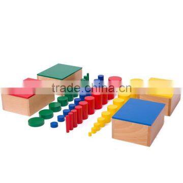 Educational Toy Colorful Montessori Material Knobless Cylinders photo-3