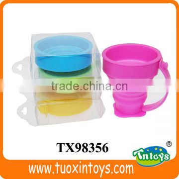 3 inch folding mug, plastic folding cup