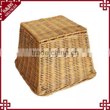 100% Eco-friendly Hand Woven Square Shape Deep Wicker Egg Basket photo-2