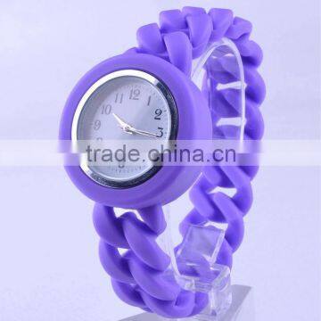 Twisted band silicone watch braided band silicone watch