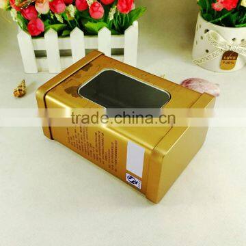 Vintage Style Decorative Rectangle Metal Coffee Storage Tins photo-3