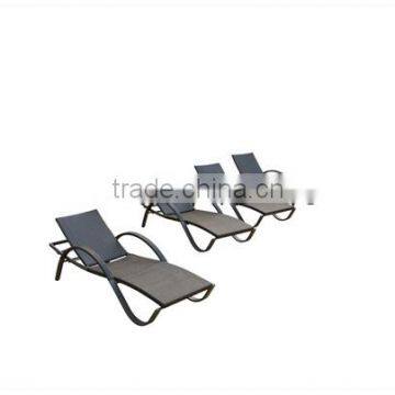 Outdoor Resin Patio Beach Chaise Lounge 4-Pack Patio Furniture