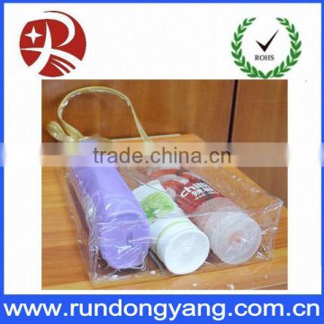 clear vinyl pvc zipper bags with handles