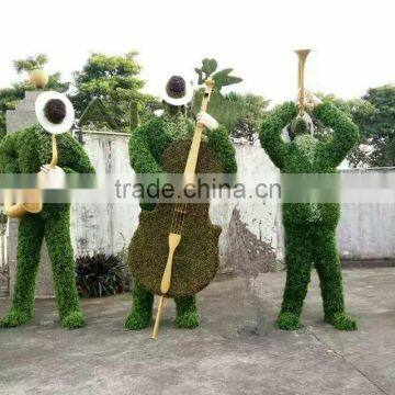 anti uv and fire artificial topiary grass sculpture for garden ornament