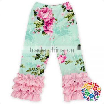 Newest Design Wholesale Baby Clothes Baby Girls Triple Ruffle Pants Sew Sassy Icing Legging photo-4