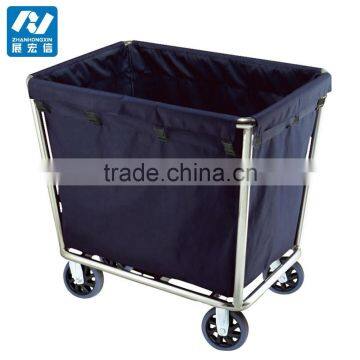 Laundry Cart Cleaning Trolley Hotel Linen Trolley photo-2
