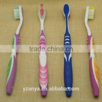 Rubber Handle Teeth Whitening High Quality Nylon Bristle Adult Toothbrush photo-3
