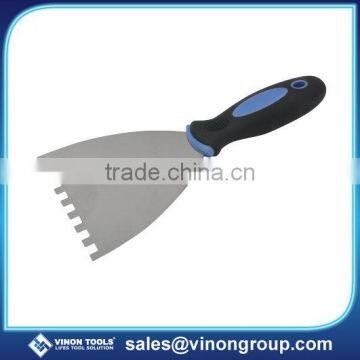 Putty knife, Stainless scraper with soft TPR handle, Building Tools