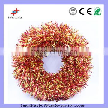 Christmas garland with wreath and ornaments