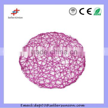 38cm round Wholesale vinyl pp placemats for restaurant