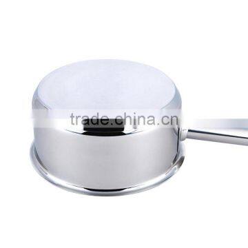 B1201 with Glass Lid/Hot Pot stainless steel single handle milk pot