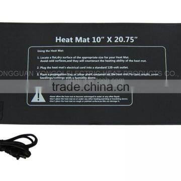 ETL listed Hot sale 10X20.75 inches seedling heated mat for propagation/hydroponic lovers