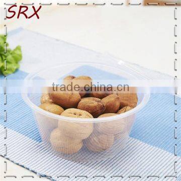 Custom Disposable 300ml 500ml 800ml 1000ml 1750ml Large Clear Plastic PP Round Bowls With Lid photo-2