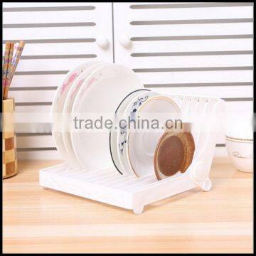 High Quality Mix Color Plastic Round Dish Drying Rack Plate Drying Shelf Dish Stand Wholesale photo-2