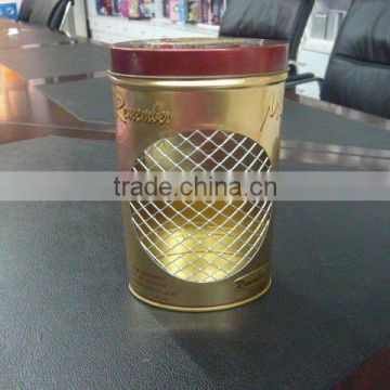 Perfume Packing Tin with Mesh Window