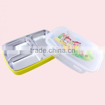 1L 3 Compartments Stainless Steel Tiffin Lunch Box photo-4