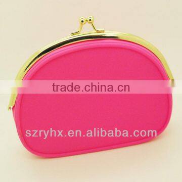 Food Grade Environmental Protection Large Semicircle Silicone Wallet Silicone Cosmetic Bag