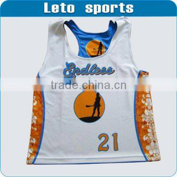 fashion custom dye sub lax jerseys with 100%polyester