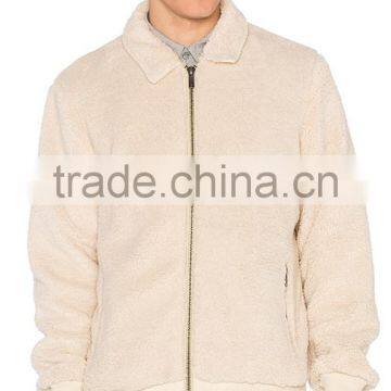 Custom China Made Warm Winter Velour Jacket Wholesale Bomber Mens Jacket photo-2