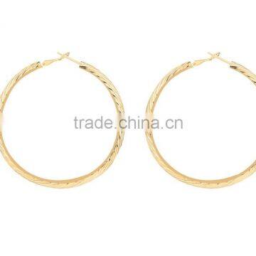 Unique Brass Micron Finish Gold Plated Hoop Earrings