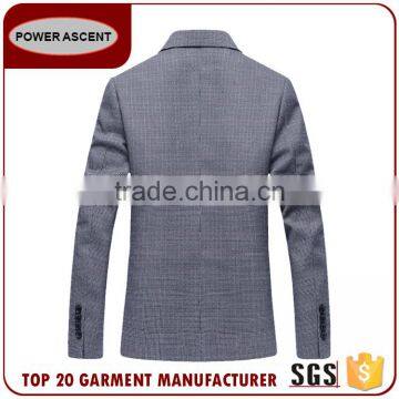 Latest Style Customer Design Mens Grey 2 Button Business Casual Suit Jacket Blazer photo-2