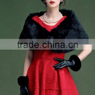 Wraps Faux Fur Bridal Wraps New Winter Wedding Microfiber Dress Fur Shawl Bride Plush Kanjian Warm Knot Bridesmaid Activities photo-2