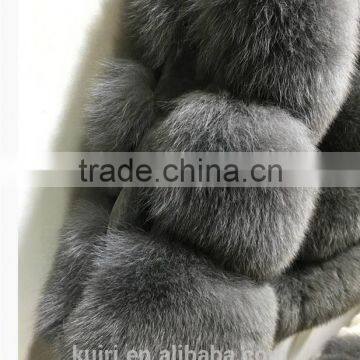 2016 Real Fox Fur Vest Women's Fox Fur Waistcoat Fur Outwear Short Slim Design photo-3