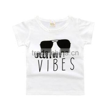 S17508A Baby Girls Summer Glasses Print Girl Cute T-shirt photo-3