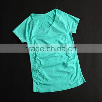 Plain O Neck Wholesale Short Sleeve Cheap High Quality Women Sport T Shirt