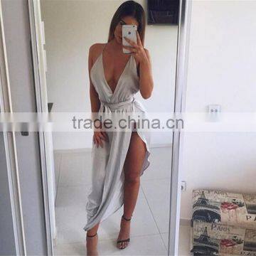 Runwaylover 104 Sexy Deep V-Neck Ladies Halter Casual Dress photo-3