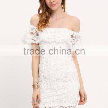 Runwaylover 5492 Hot Sale Ladies Sexy Ladies Slash Lace Dress photo-3