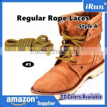 Customized Rope Laces With Plastic Tips - Muti-colored Sports Rope Shoelaces - Retail Packaging - Customized Length Acceptable