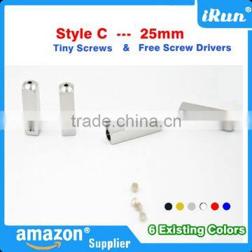 Metal Aglets Shoelace Tips in Gold/Silver/Gun Black/White/Red/Blue 6 Colors - Set of 4 Tips And Screws Includes Screwdriver photo-2
