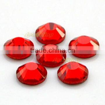 Flat Back Glass Hot Fix Stone Loose Crystal Components With a Flat Reverse Side Siam Colour photo-6
