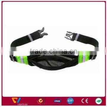 Reflective water resist polyester running waist pack bag running belt for phone sport bag for safety