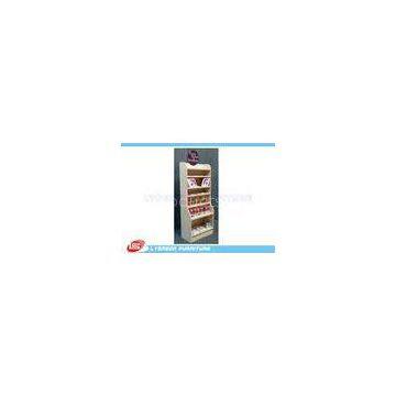 White Natural Pine Wooden Display Stands Multi Layers For Shopping center