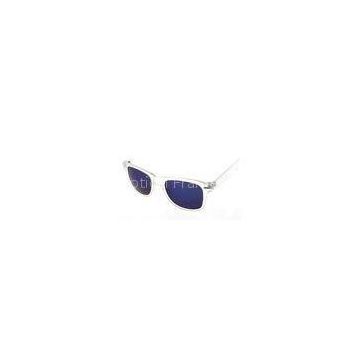 2140 Wayfarer Polarized Fishing Sunglasses Spy Style White Color Blue Lens